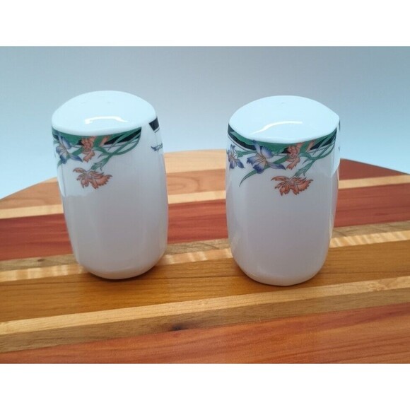 Royal Doulton Juno Salt & Pepper Floral Iris Carnation - Picture 1 of 8